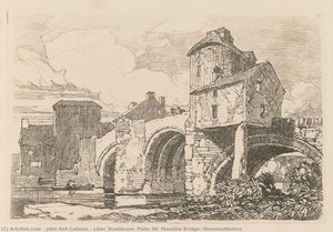 Liber Studiorum: Plate 26, Monnow Bridge, Monmouthshire — John Sell Cotman, Romanticism