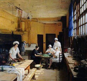 Kitchen Scene In The Beverley Arms — Frederick William Elwell
