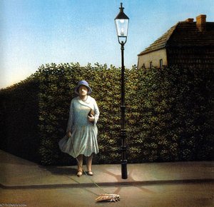 Woman With Moth — Michael Sowa