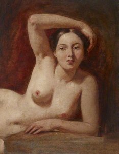 Half Figure Of A Female Nude Reclining — William Etty, Victorian Sensibility