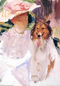 Woman With Collie — Джон Сингер Сергент, American Realism