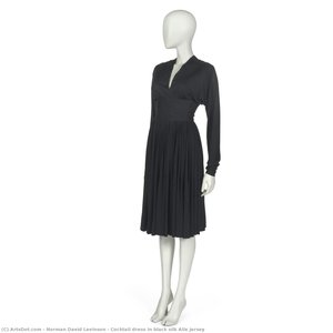 Cocktail Dress In Black Silk Alix Jersey — Norman David Levinson