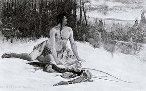 Seated Indian, (painting) — George De Forest Brush