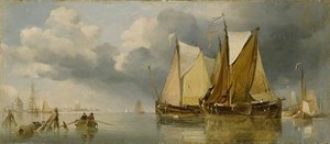 Shipping On The Ij — Edward William Cooke, British Romanticism