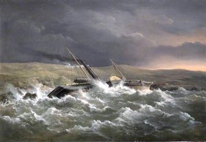 HMS Danube Blown on Shore while in Kazatch Bay, Sevastopol, Ukraine, 14 November 1854