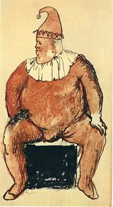 Seated Fat Clown — Pablo Picasso