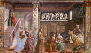 1.leftt Wall - Birth Of Mary — Domenico Ghirlandaio