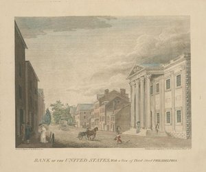 Bank Of The United States, With A View Of Third Street Philadelphia — Thomas Birch