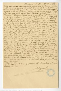Letter From Unamuno To Concepción Lizárraga — Miguel De Unamuno