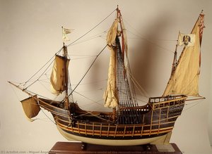 Shipbuilder’s Model Of The Reconstruction Of The Carrack Santa María — Miguel Ángel López Moreno