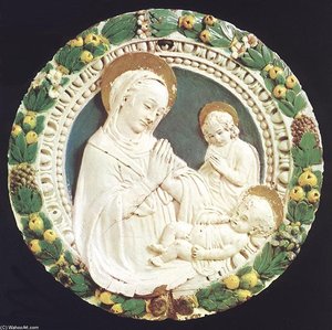 Adoration Of The Child — Andrea Della Robbia, Early Renaissance