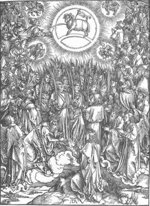 La Revelación De San Juan: 13. La Adoración Del Cordero Y El Himno De Los Elegidos — Albrecht Dürer, Renacimiento