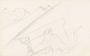 Cursory Sketch For ''arjuna'' From ''kulu'' — Nicholas Roerich