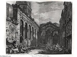 View Of The Peristyle Of The Palace Of Diocletian — Robert Adam