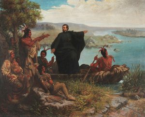 Pere Marquette And The Indians — William Wilhelm Lamprecht