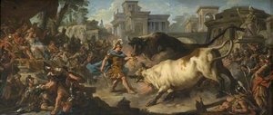Jason Taming The Bulls Of Aeëtes — Jean François De Troy