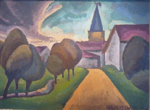 The Entrance To The Village — Roger De La Fresnaye