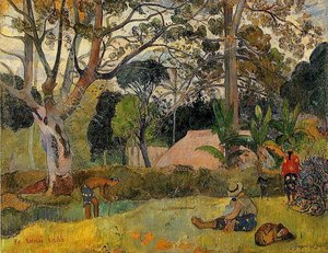 Te Raau Rahi (also Known As The Big Tree) — Eugène Henri Paul Gauguin, Post-impressionism