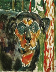 Head Of A Dog — Edvard Munch