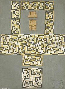 Design For A Tile Floor, And Entrance Hall — Theo Van Doesburg