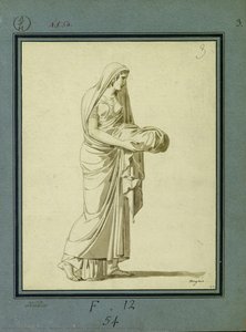 Priestess Carrying An Enveloped Offering — Charles Meynier