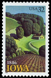 32c Iowa 1846 Stamp — United States Postal Service, Contemporary Realism