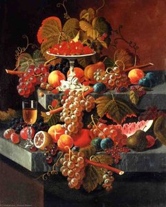 Fruit Composition With Tazza Of Strawberries — Severin Roesen