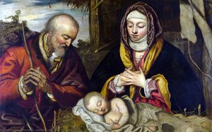 La Natividad — Jacopo Tintoretto, Italian Baroque