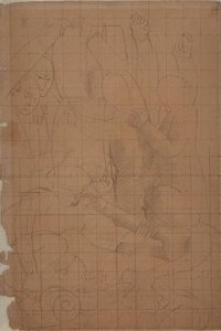 Drawing For Left Section Of `resurrection. Port Glasgow' — Sir Stanley Spencer
