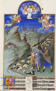The Annunciation To The Shepherds — Limbourg Brothers