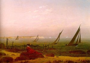 Woman On The Beach Of Rügen — Caspar David Friedrich