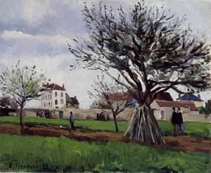 Apple Trees At Pontoise. — Camille Pissarro, Impressionist Landscape