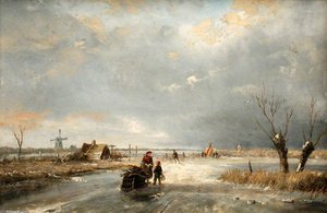 Winter Scene - — Andreas Schelfhout