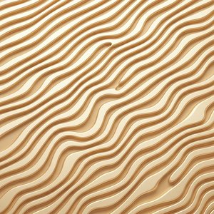 Ethereal Undulations In Monochromatic Ochre: A Serene Study Of Rhythmic Organic Flow — Laurent Fabre, Neo-abstract Art