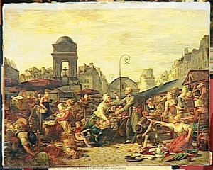 Une Scene Du Marche Des Innocents — Tardieu Jean Charles (cochin), Baroque