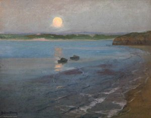 Moonrise, St Ives Bay — Albert Julius Olsson