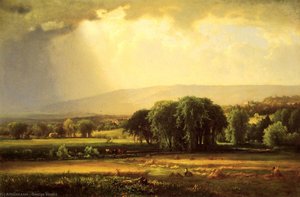 Harvest Scene In The Delaware Valley — George Innes