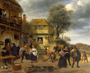 Peasants Outside An Inn — Jan Havickszoon Steen