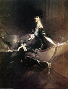 Consuelo Duchess Of Marlborough With Her Son Ivor Spencer Churchill — Giovanni Boldini