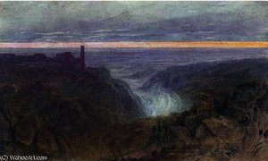 'a Length Of Bright Horizon Rimm'd The Dark', Tivoli, Italy — Edward Lear