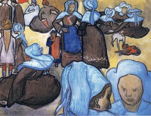 Breton Women — Vincent Willem Van Gogh, Post-impressionism