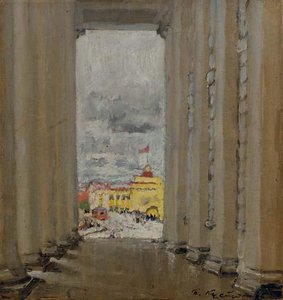 View Of Smolnyi Palace, St Petersburg — Boris Mikhailovich Kustodiev