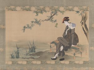 Woman Cooling Herself — Utagawa Toyohiro