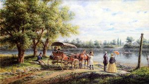 Waiting For The Ferry — Edward Lamson Henry