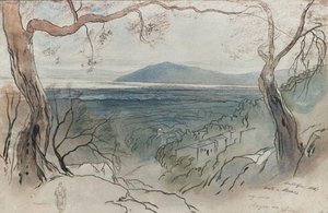 A View Of Santa Maura, Levkas, Ionian Islands — Edward Lear