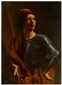 Portrait Of A Young Man In Armor, As Saint George — Angelo Caroselli