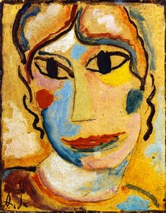 Mystical Head: Head Of A Woman — Alexej Von Jawlensky, Expressionist Painting
