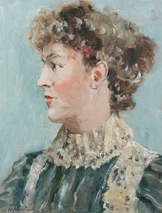 Head Portrait Of A Lady — Arthur Henry Church