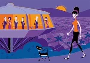 The Dusky Walk — Josh Agle (shag)