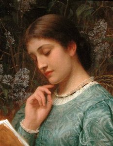 Girl Reading - — Charles Edward Perugini